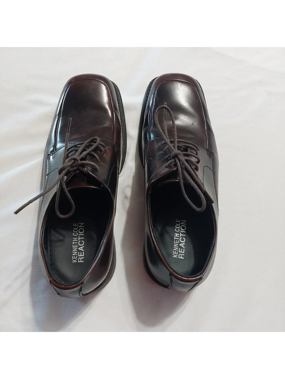 Kenneth Cole Reaction Men's Brown Leather Dress Shoes Size 9M